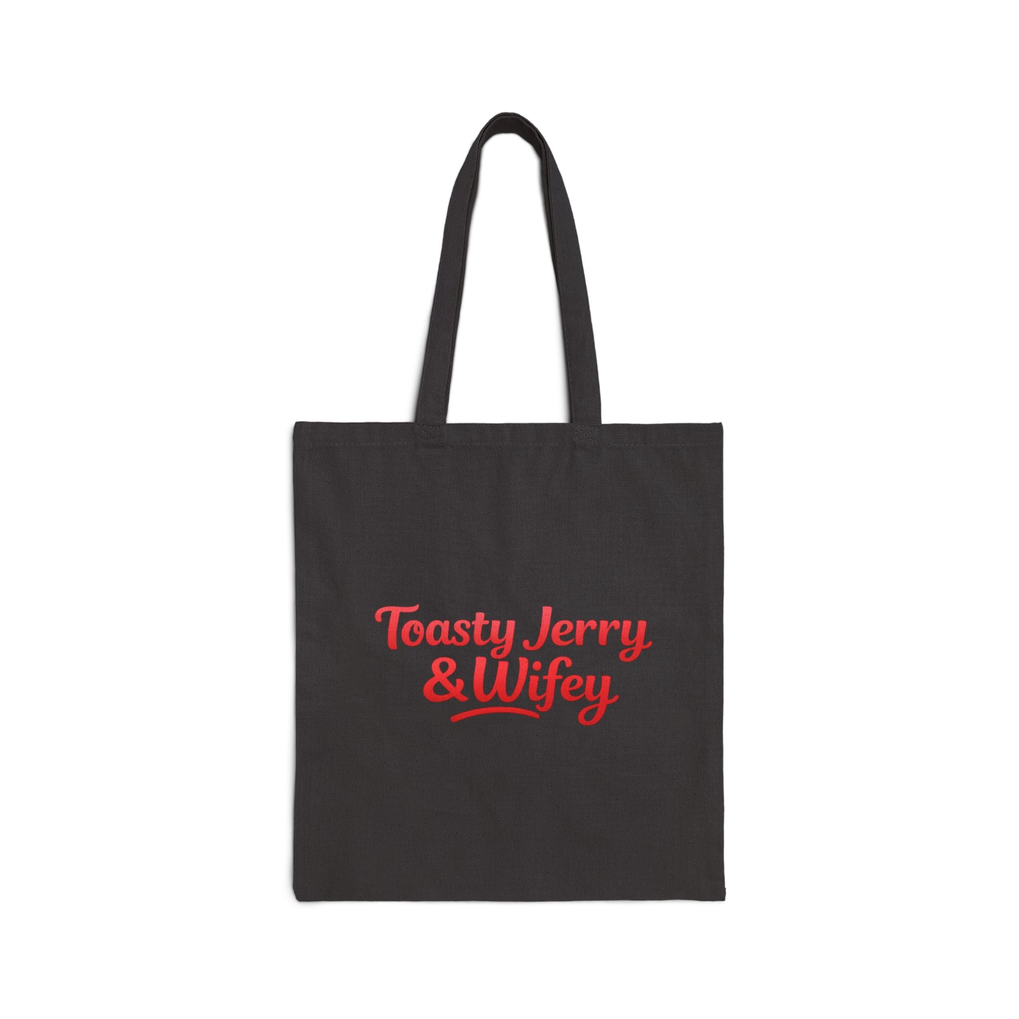 Tote — "Toasty Jerry & Wifey" Cute Toast Couple Canvas Tote Bag