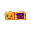 Kiss-Cut Sticker — Toasty Couple Peanut Butter & Jelly Vinyl Decal