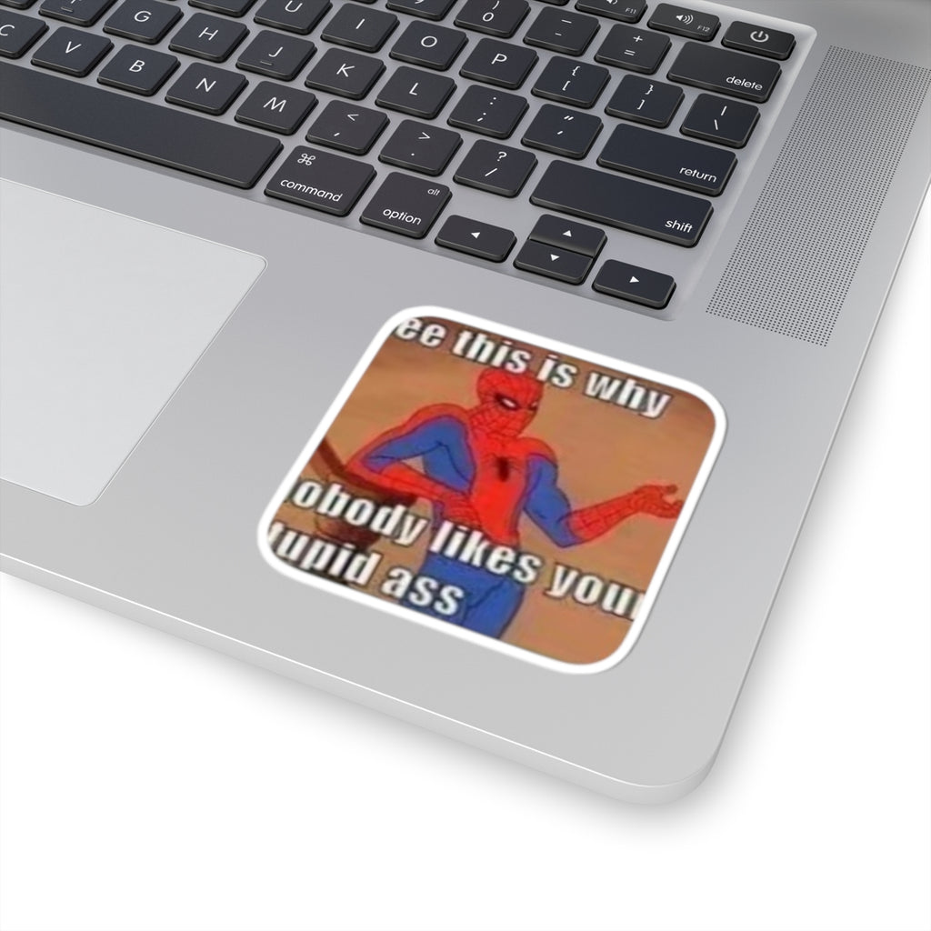 Funny Spider Meme “See This Is Why Nobody Likes You Stupid Ass” Sticker