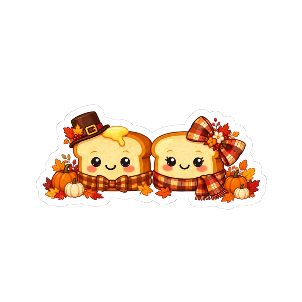 Kawaii Thanksgiving Toast Couples Sticker #2