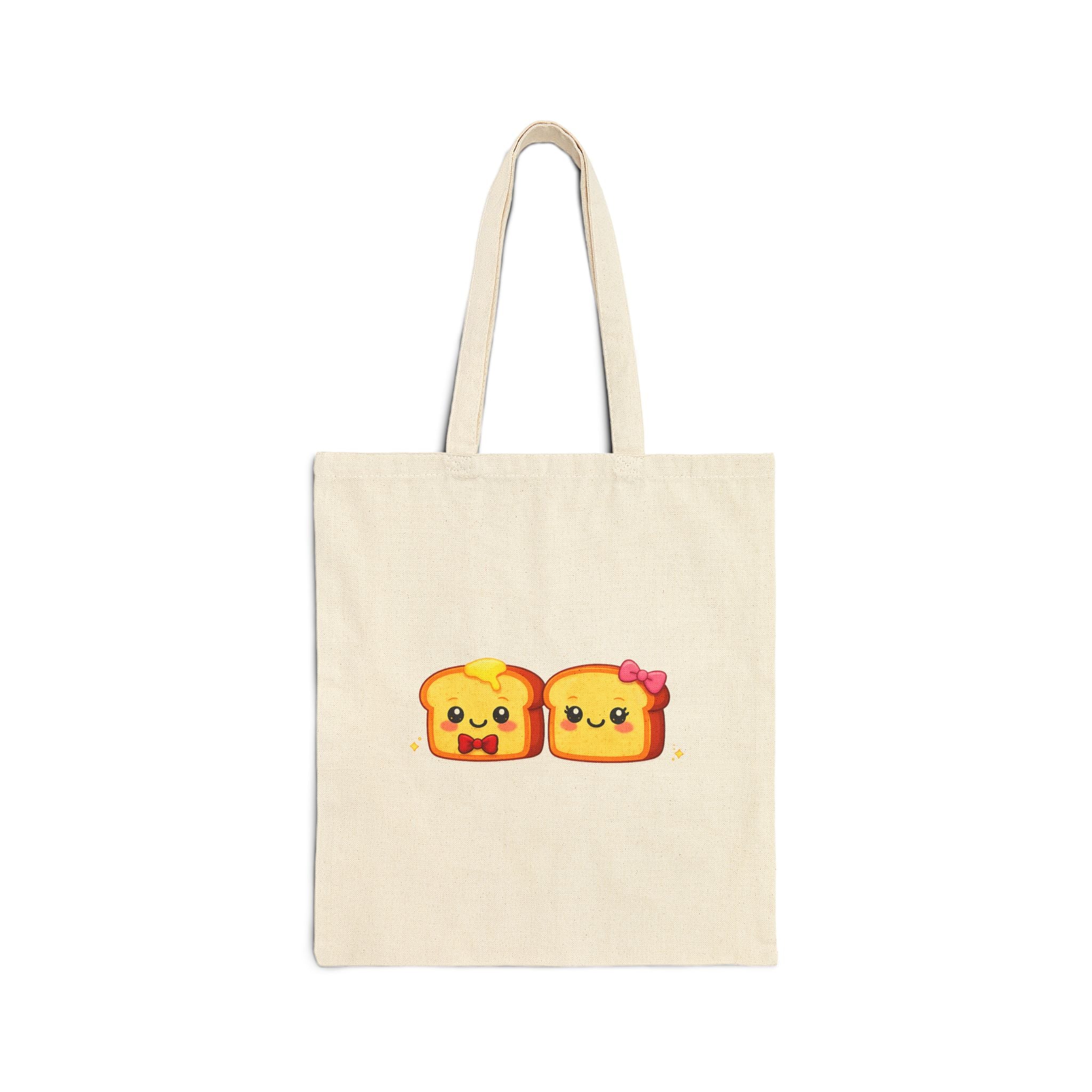 Tote Bag — "Toasty Jerry & Wifey" Red + Pink Canvas Tote