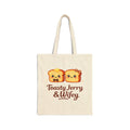 Tote Bag — "Toasty Jerry & Wifey" 'Spreading Smiles, One Toast at a Time' Canvas Tote