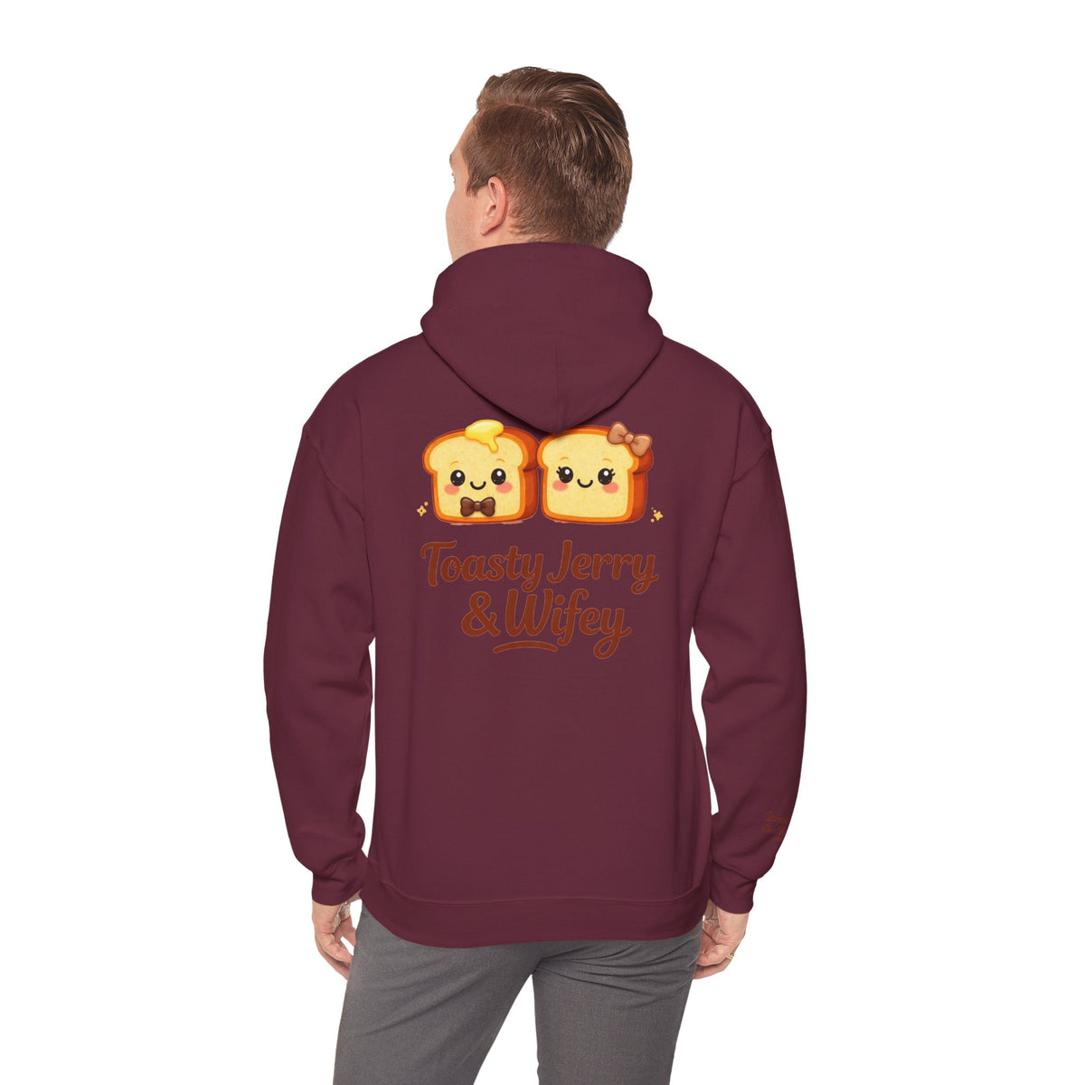 Lightweight Hoodie - ToastyJerry & Wifey Hoodie (Small Text Front)