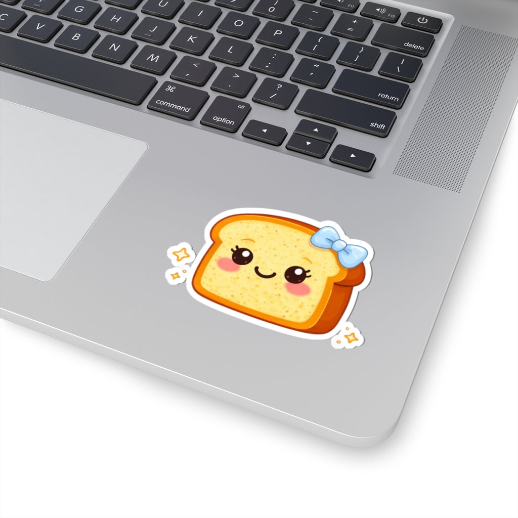 Kiss-Cut Sticker — Toasty Light Blue Bow
