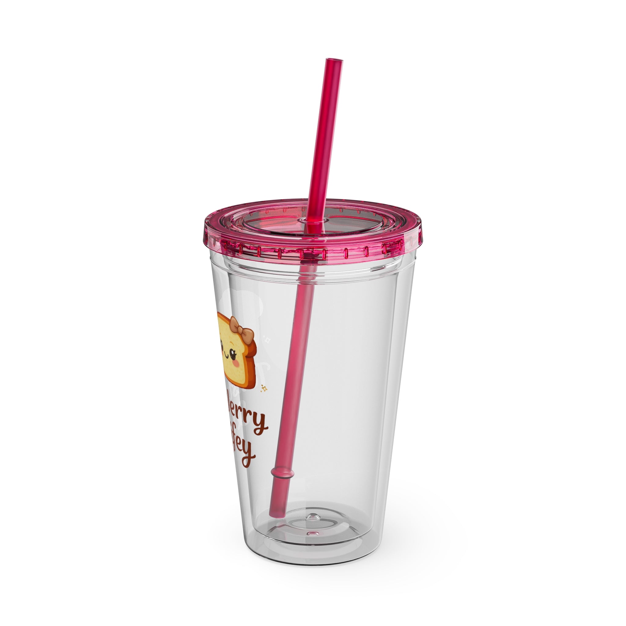 Toasty Jerry & Wifey 16oz Acrylic Tumbler Cup with Straw