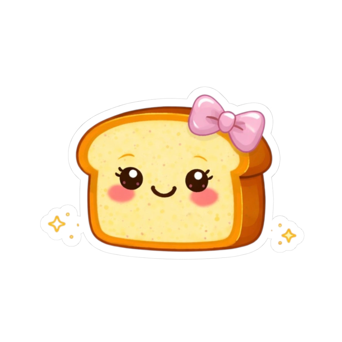 Kiss-Cut Sticker — Toasty Light Pink Bow