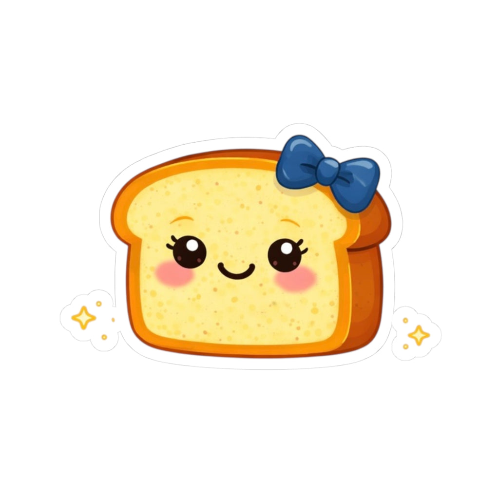 Kiss-Cut Sticker — Toasty Dark Blue Bow