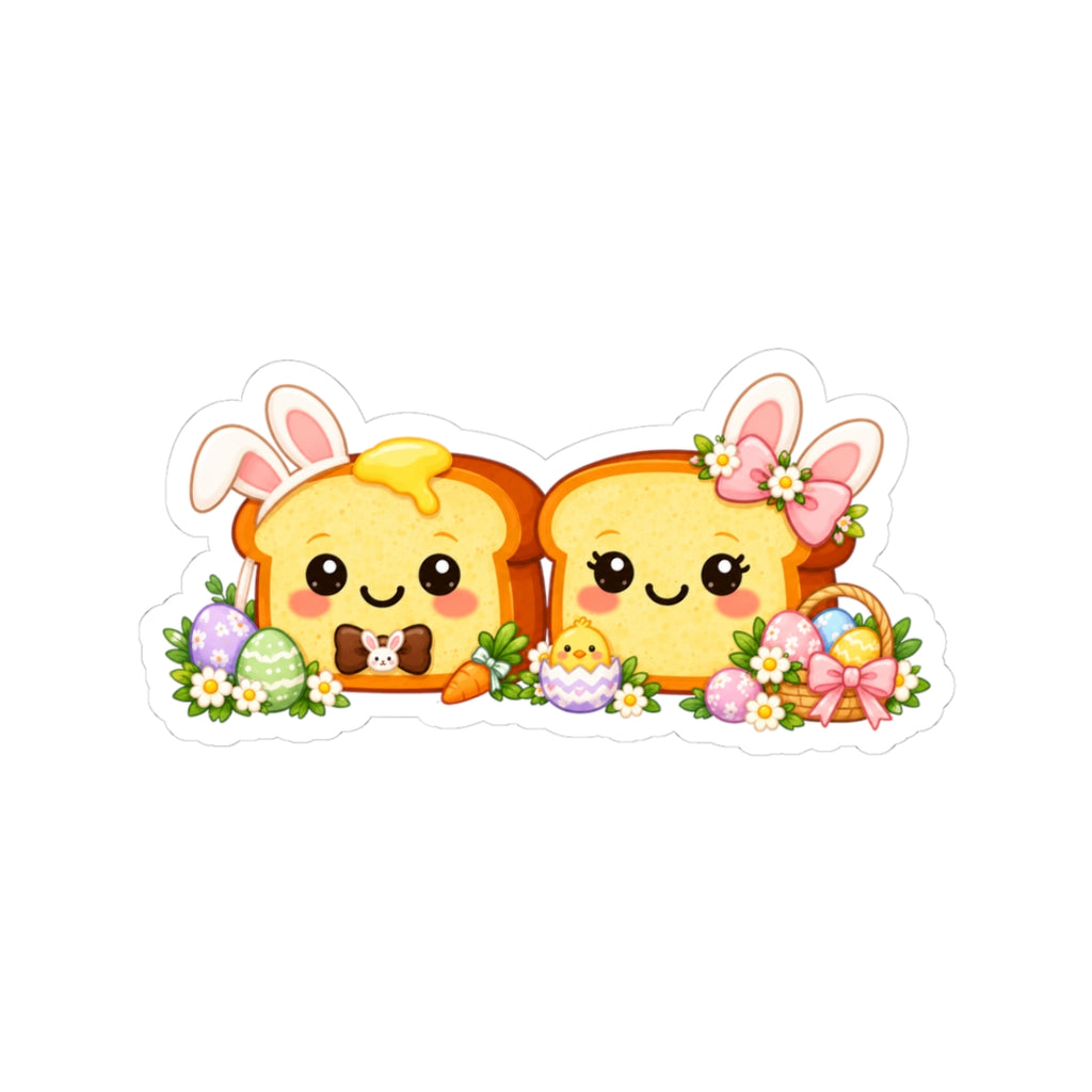Easter Bunny Toast Kiss-Cut Sticker #2