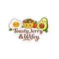Toasty Jerry & Wifey Kiss-Cut Sticker — Cute Avocado, Egg & Toast Couple Decal