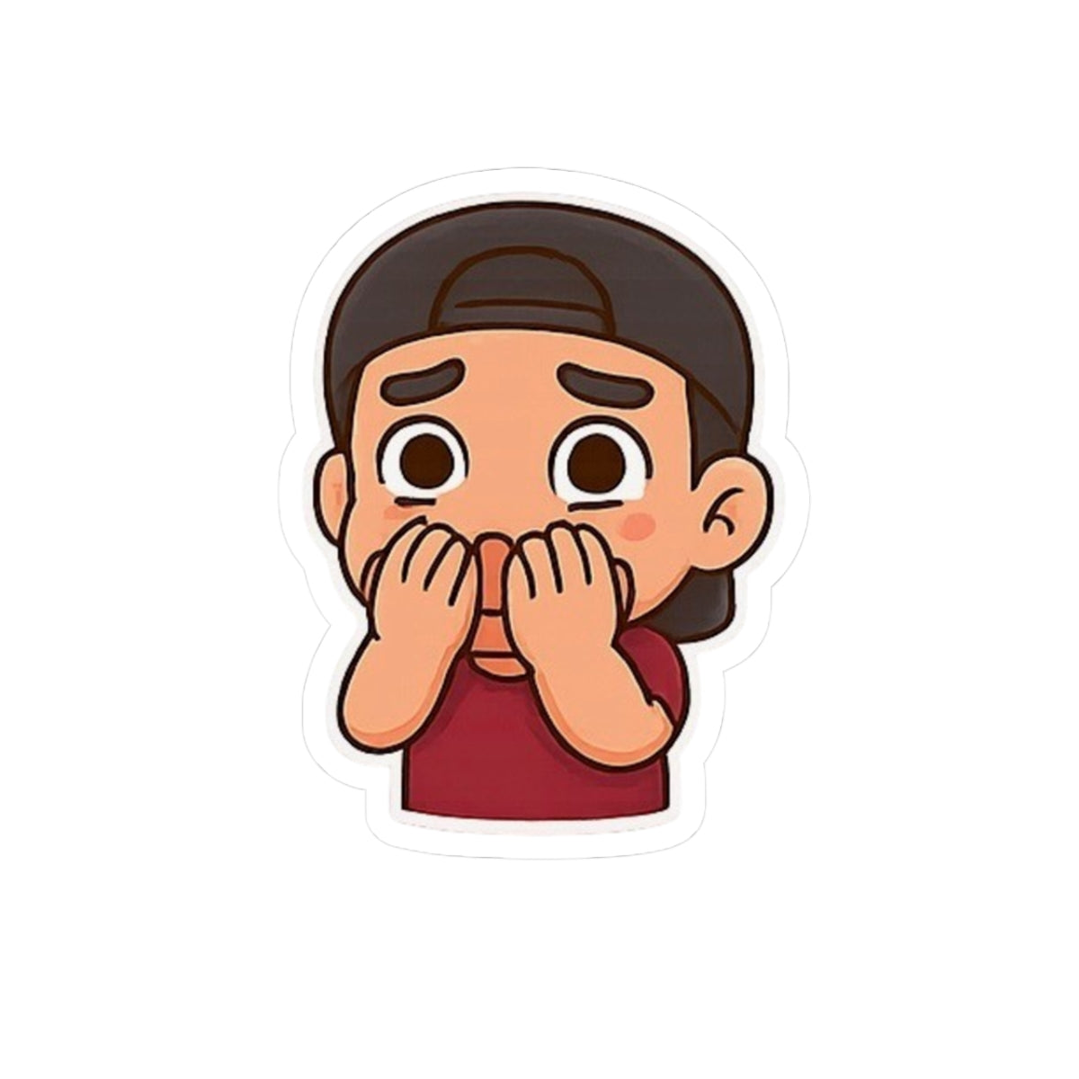 Shocked Emoji Sticker — Toasty Jerry Kiss-Cut Sticker