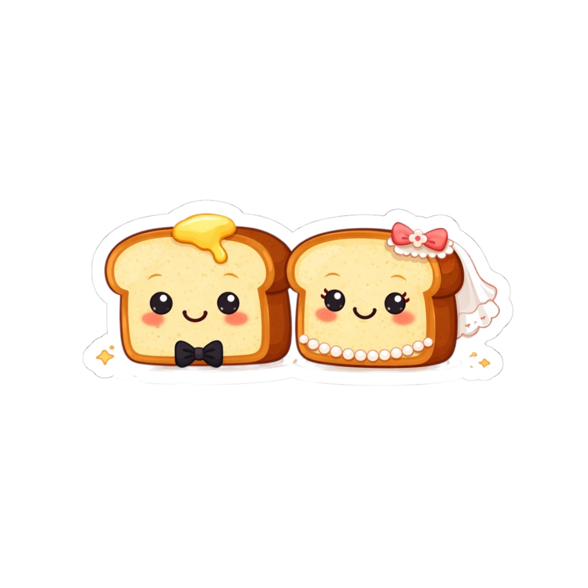 Kiss-Cut Sticker — Toasty Couple Wedding  Vinyl Decal