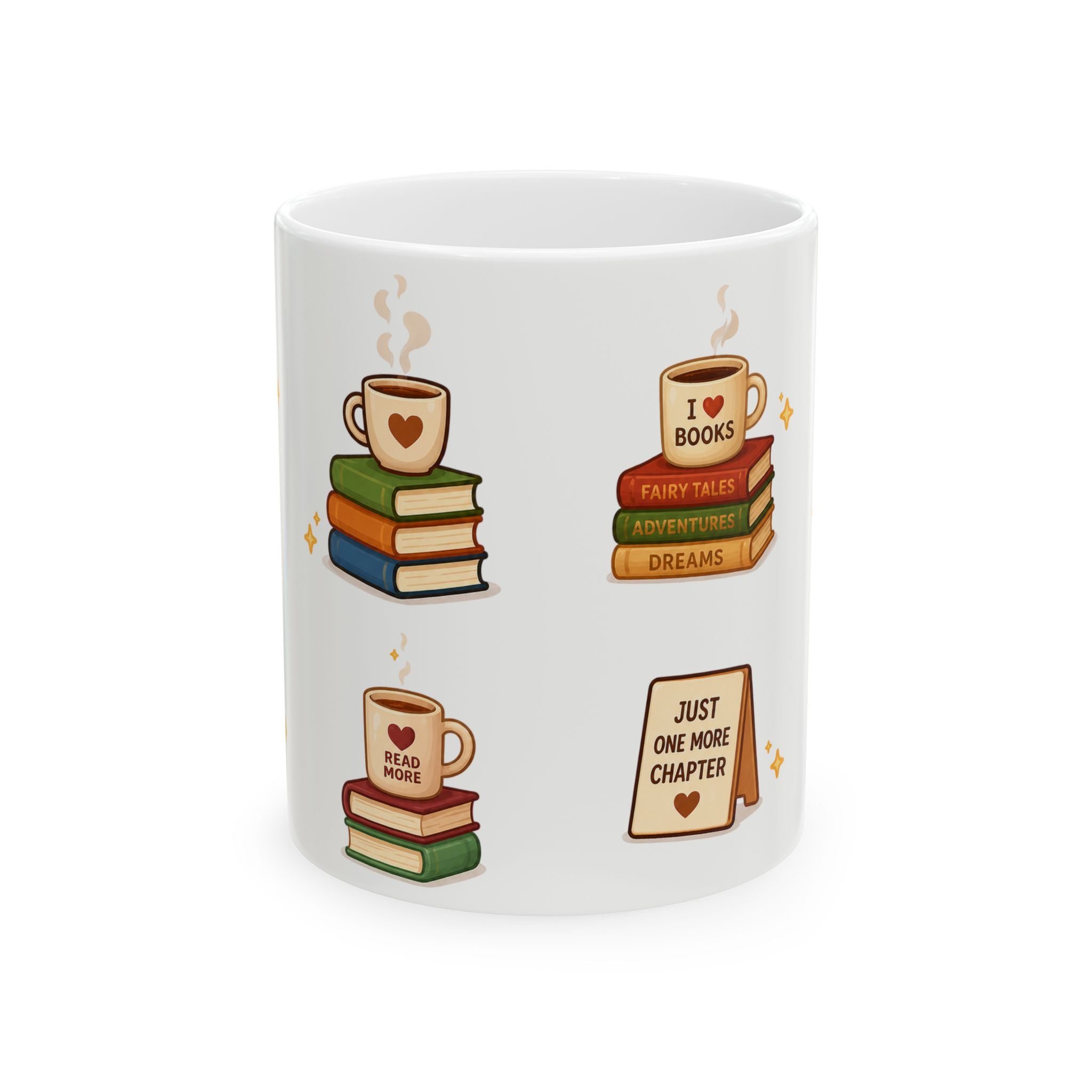 Book Lover Ceramic White Mug (11oz & 15oz)