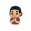 "Please" Emoji Sticker — Toasty Jerry Kiss-Cut Sticker