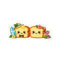 Cute Summer Toast Couple Sticker #1