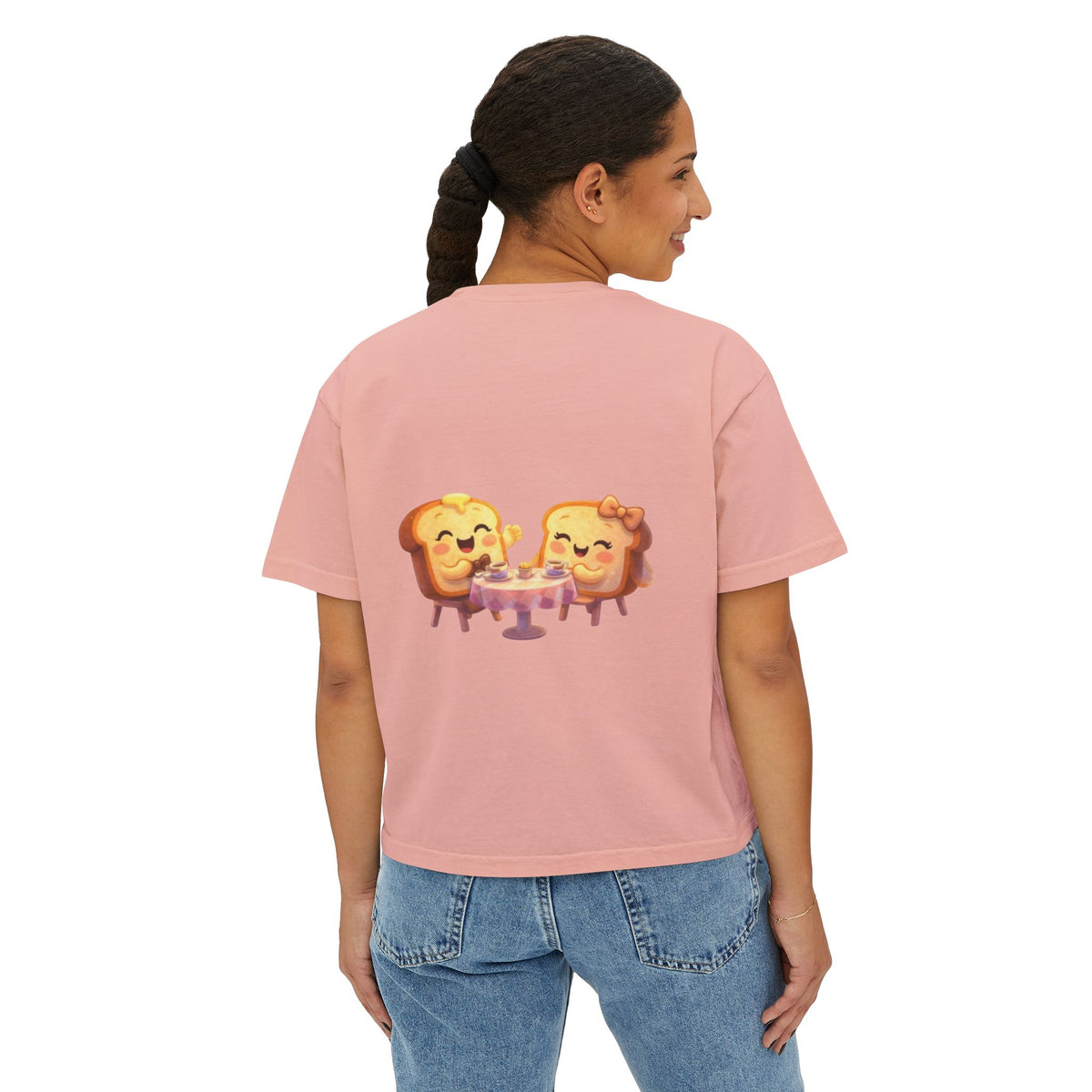 ToastJerry & Wifey Story Book — Women's Boxy Cropped T‑Shirt