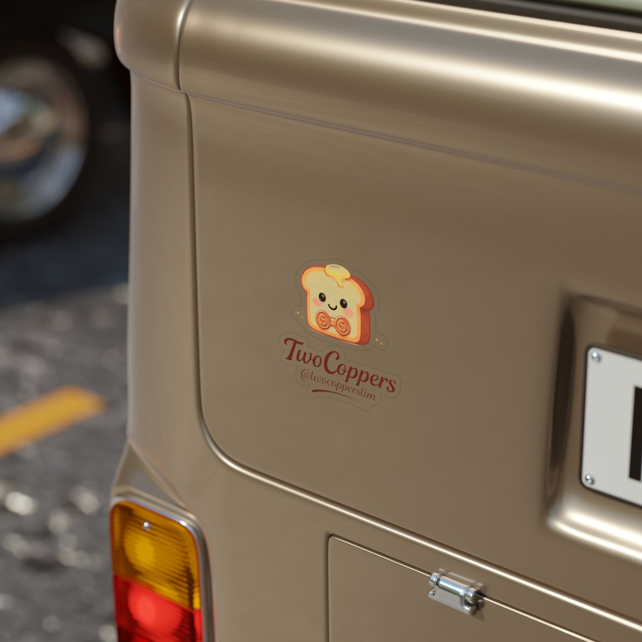 TwoCoppersTim "TwoCoppers @twocopperstim" Die-Cut Outdoor Waterproof Sticker