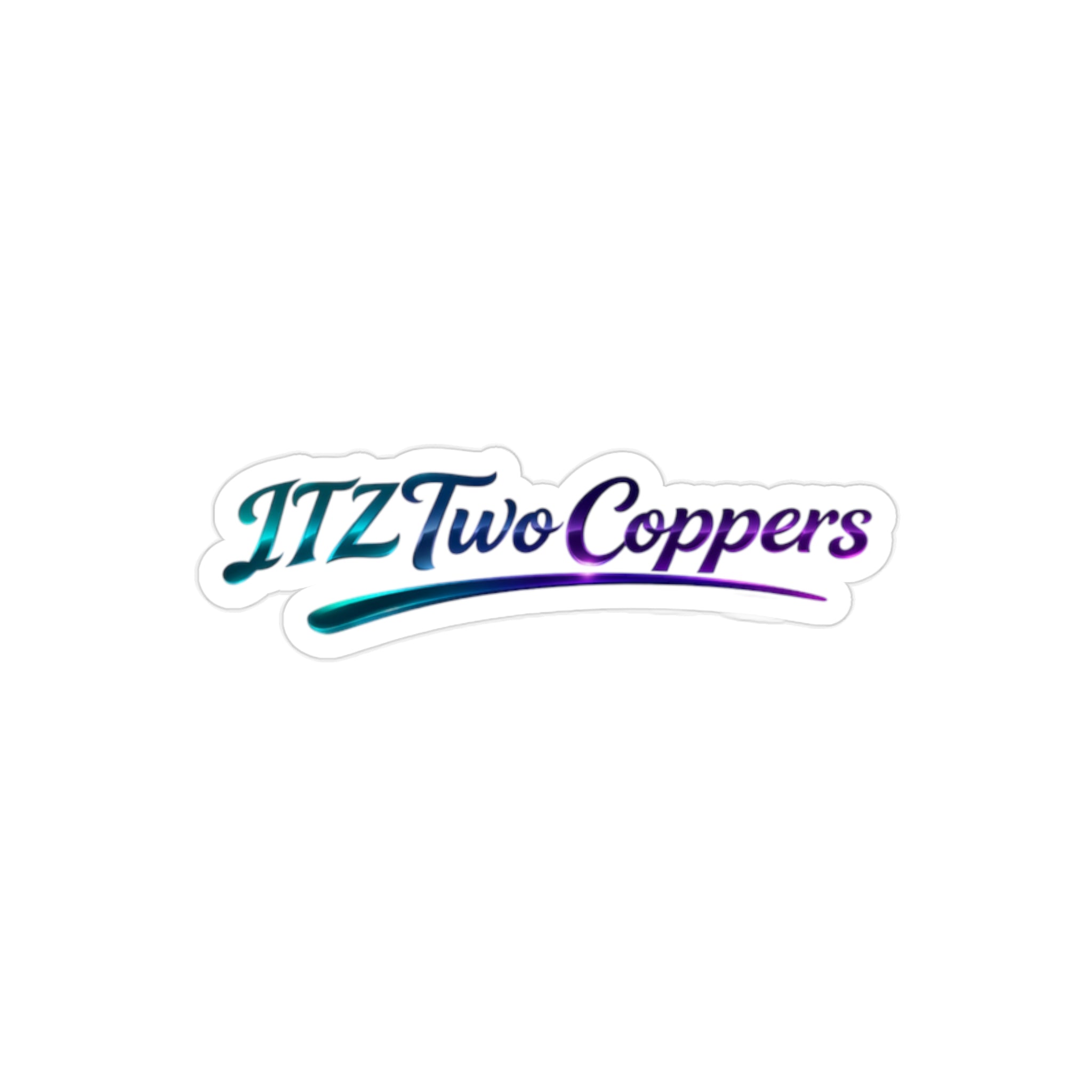 "ITZTwoCoppers" Die-Cut Transparent Outdoor Sticker