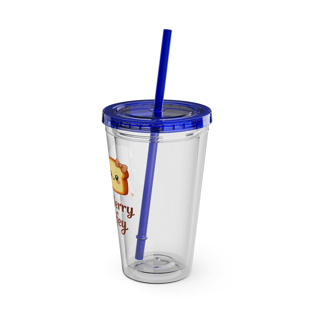 Toasty Jerry & Wifey 16oz Acrylic Tumbler Cup with Straw