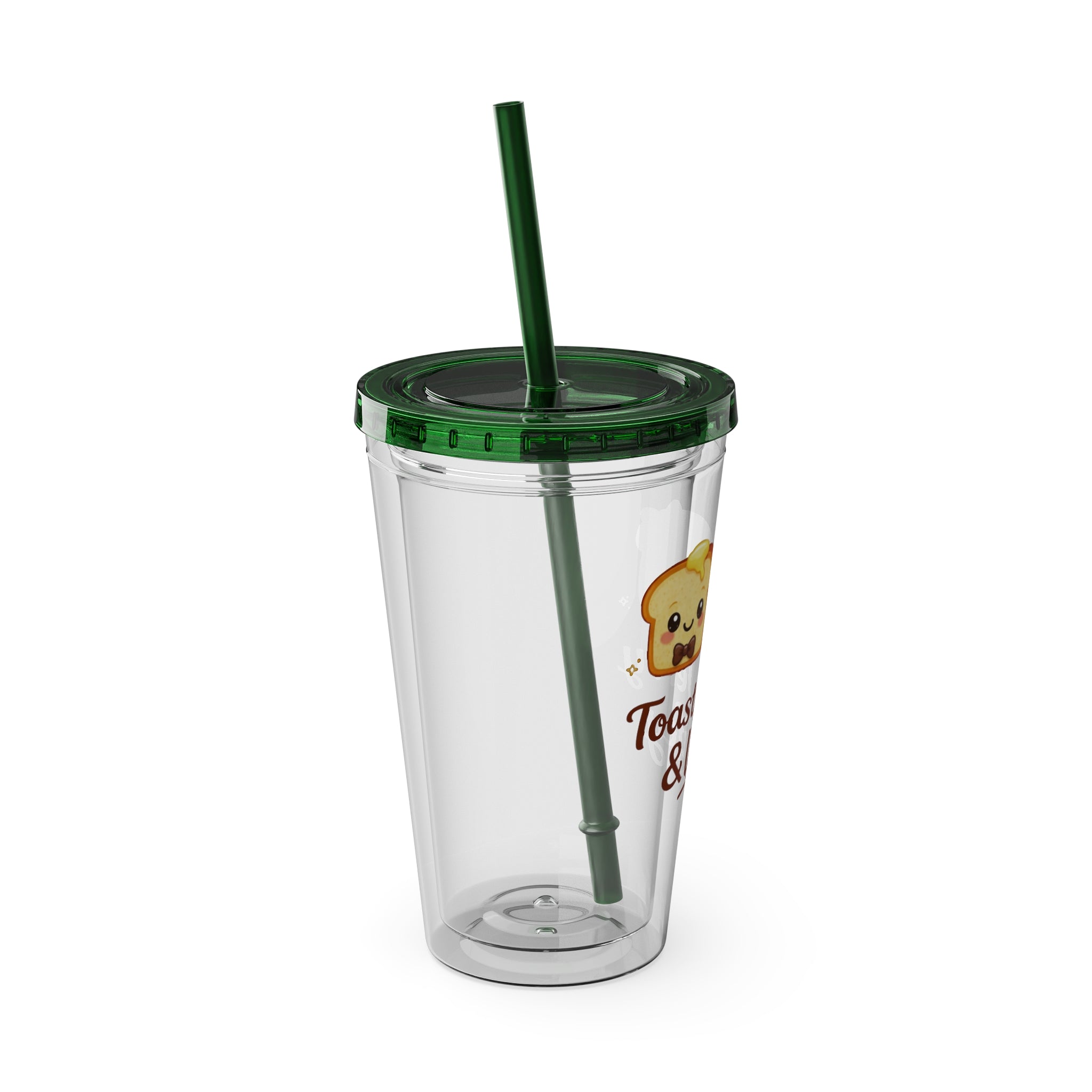 Toasty Jerry & Wifey 16oz Acrylic Tumbler Cup with Straw