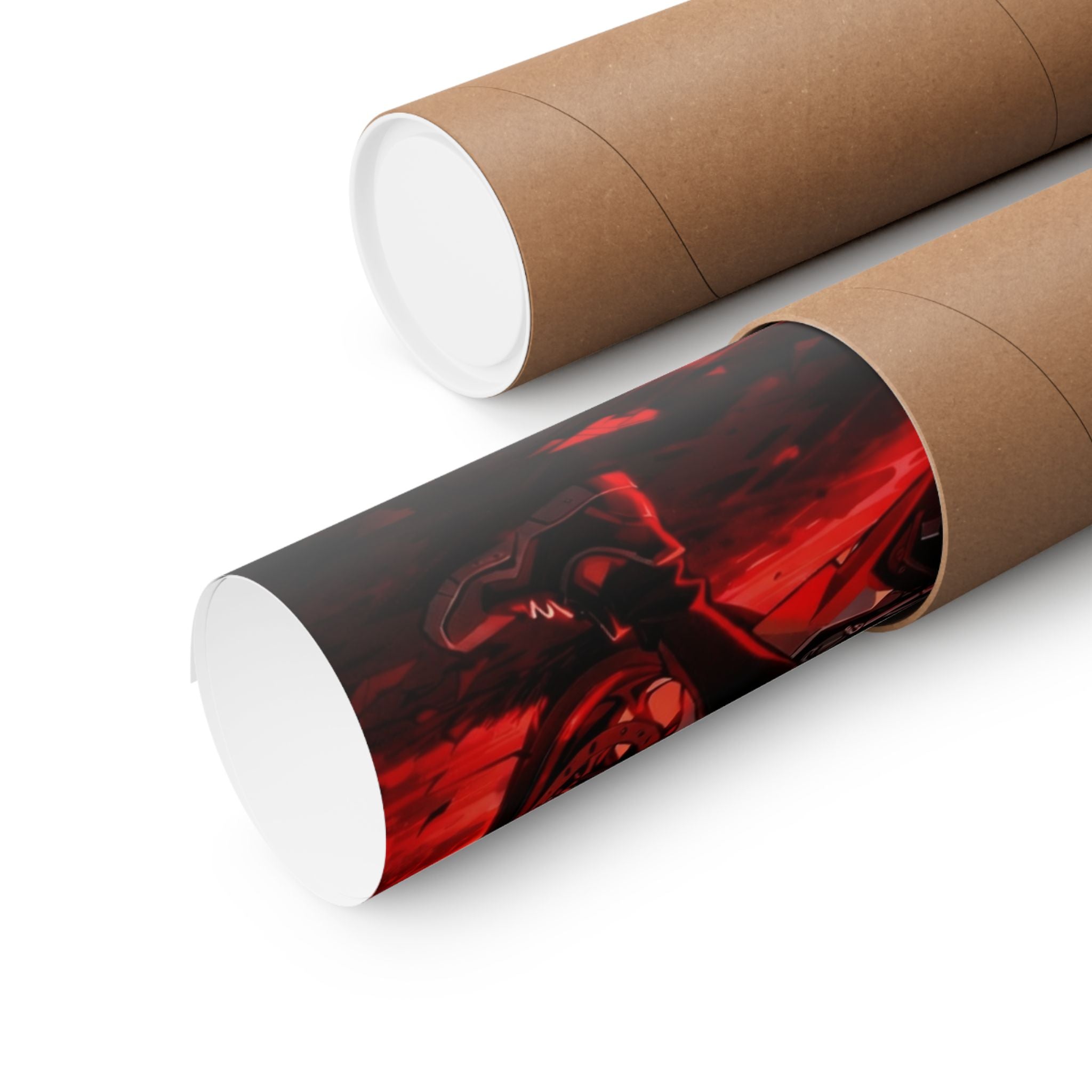 Matte Vertical Print Poster - Celi Dark Red Night