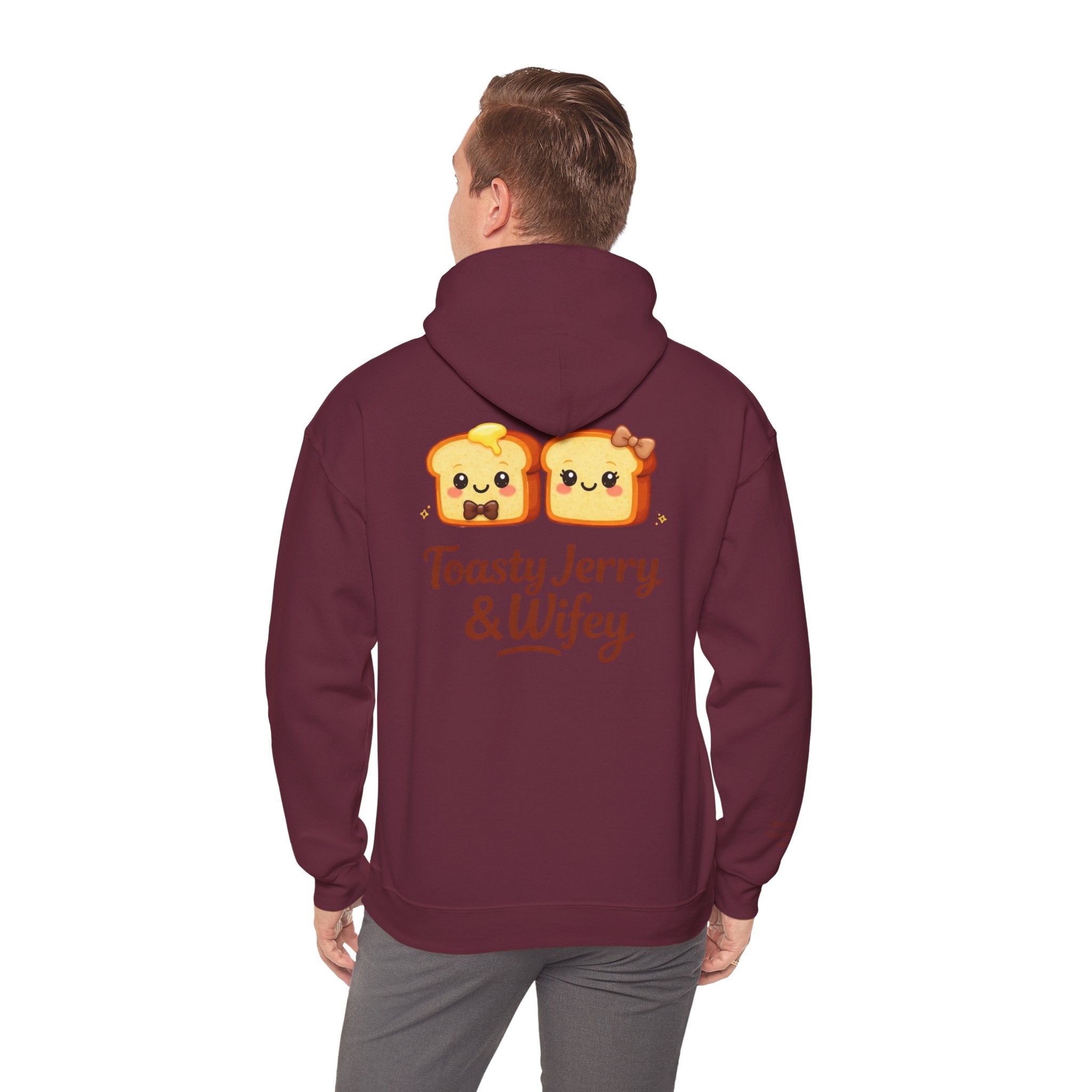 Lightweight Hoodie - ToastyJerry & Wifey Hoodie (Small Text Front)