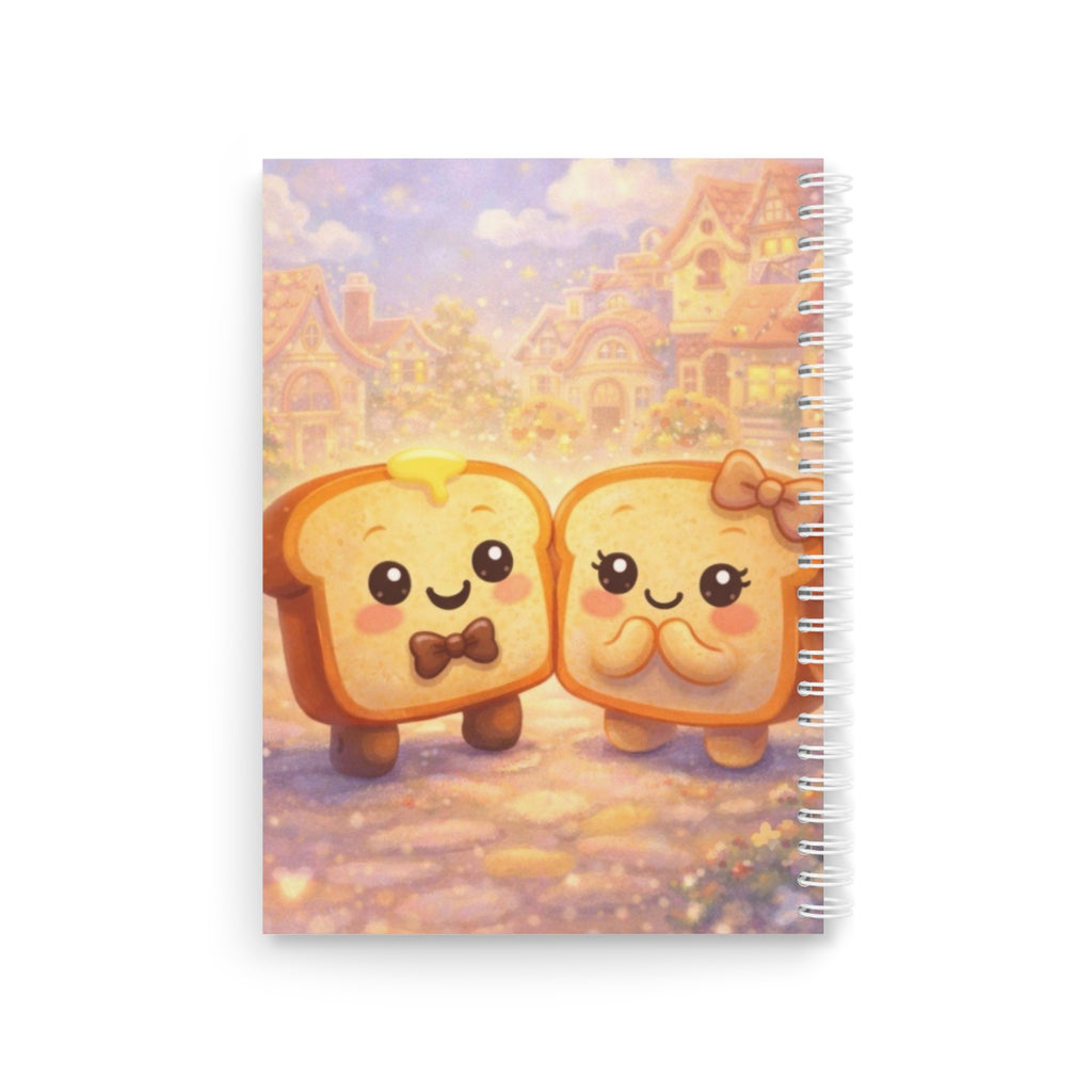 Spiral Notebook — "Spreading Smiles, One Toast at a Time" Cute Journal
