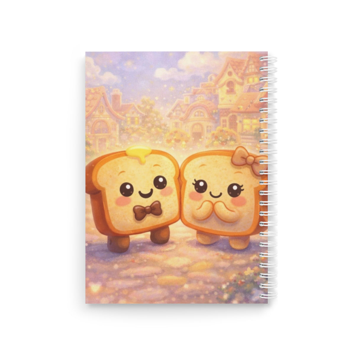 Spiral Notebook — "Spreading Smiles, One Toast at a Time" Cute Journal