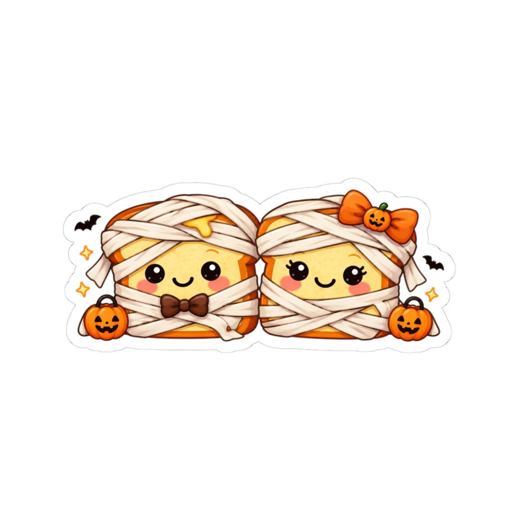 Cute Mummy Pumpkin Kiss-Cut Sticker