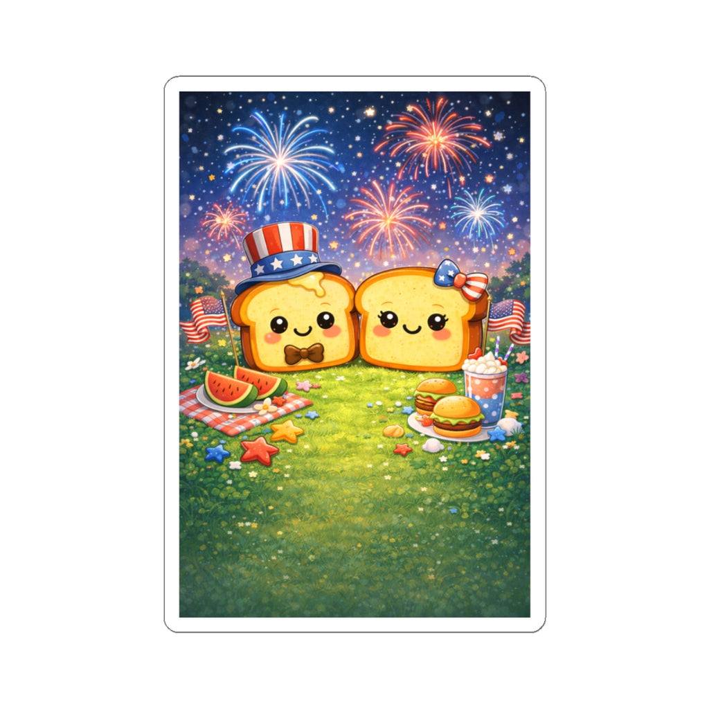 Cute Toasty July Stickers