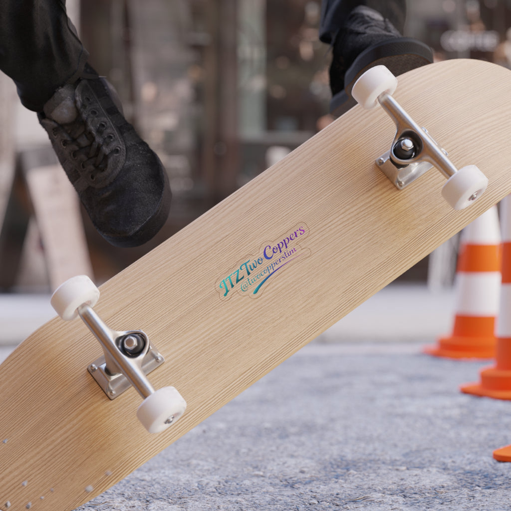 "ITZTwo Coppers @twocopperstim" Die-Cut Transparent Outdoor Sticker