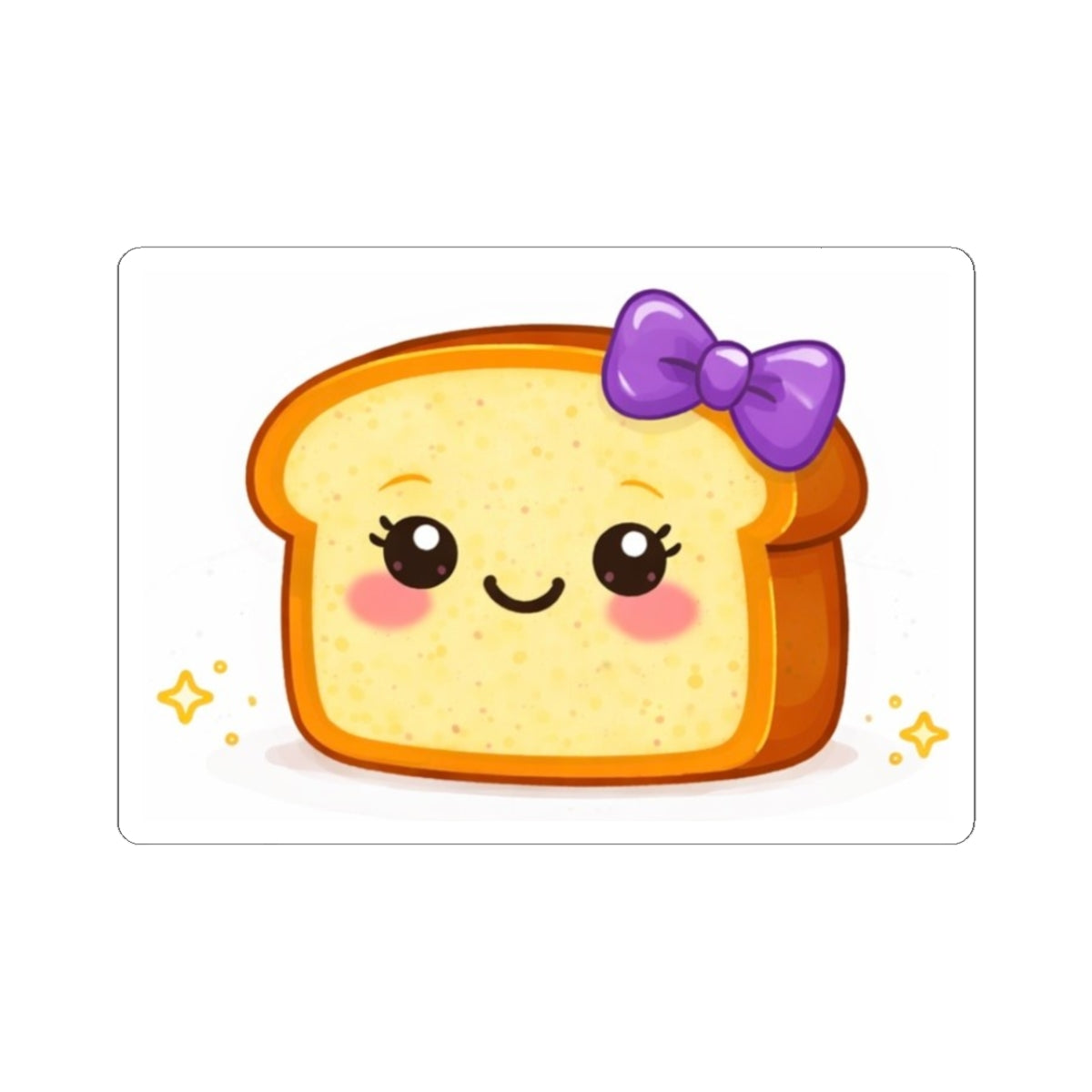 Kiss-Cut Sticker – Toasty Purple Bow