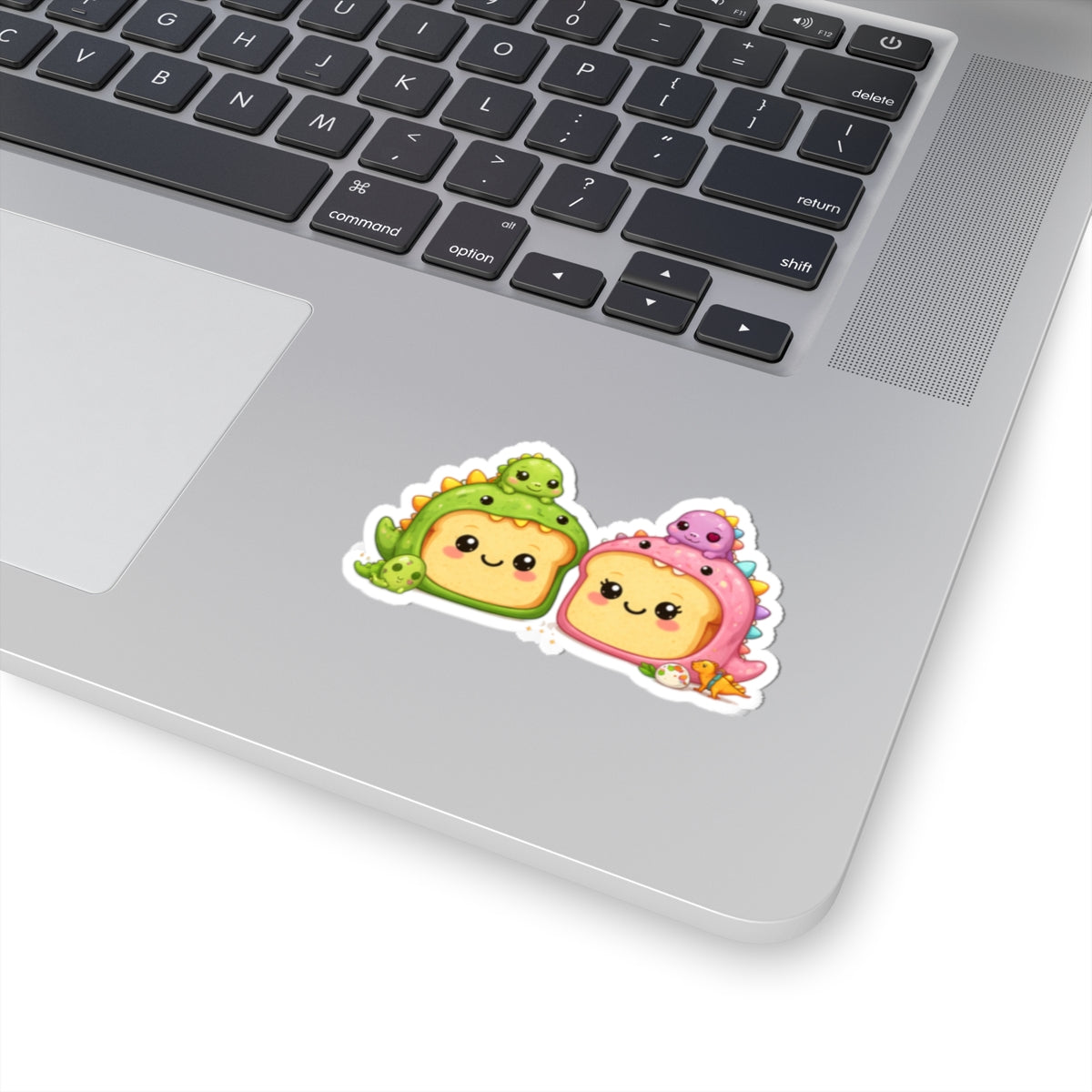 Cute Dino Toast Kiss-Cut Sticker