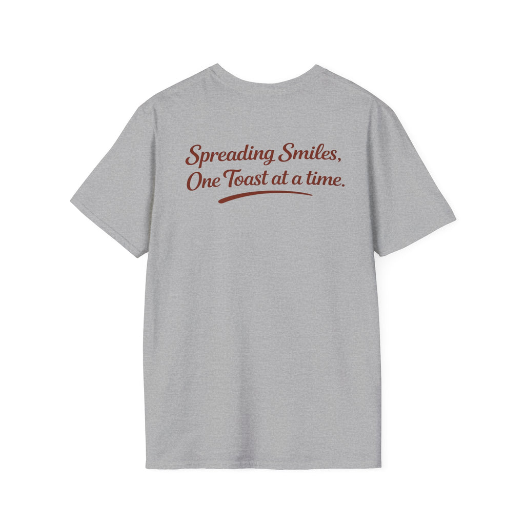 T-Shirt — "Spreading Smiles, One Toast at a Time." Graph Tee