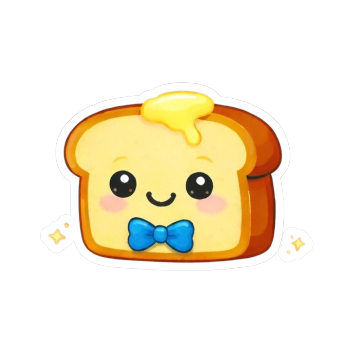 Kiss-Cut Sticker — Toasty Blue Bowtie