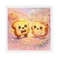 Cute Hobby Toast Couple Story Kiss-Cut Sticker