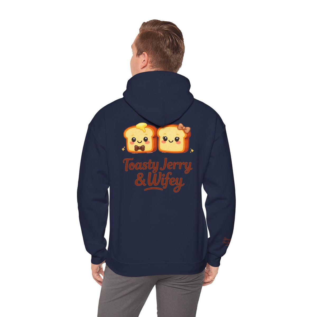 Lightweight Hoodie - ToastyJerry & Wifey Hoodie (Small Text Front)