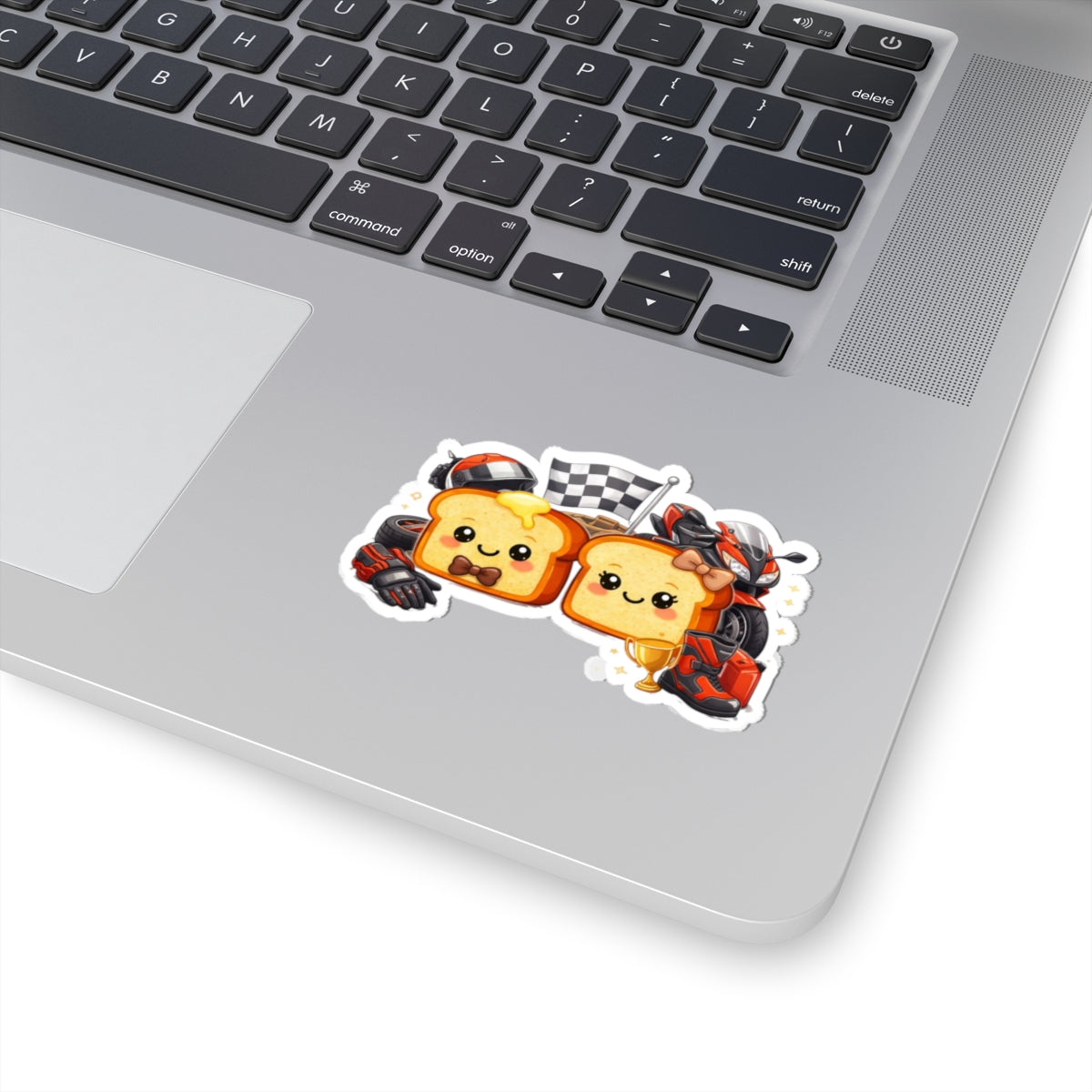 MotoRacing Toasty Couple — Kiss-Cut Sticker
