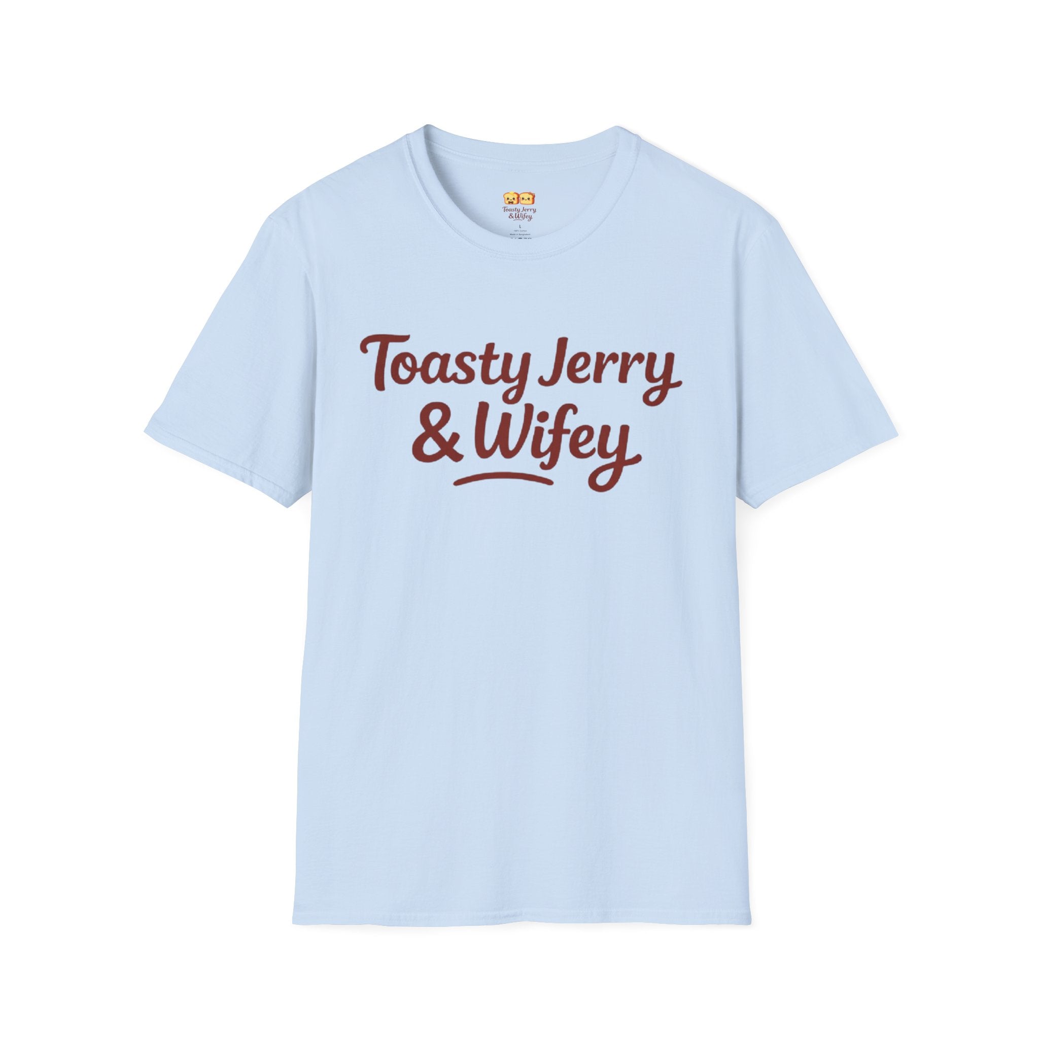 T-Shirt — 'Toasty Jerry & Wifey' (Large text) Couple Graphic Tee
