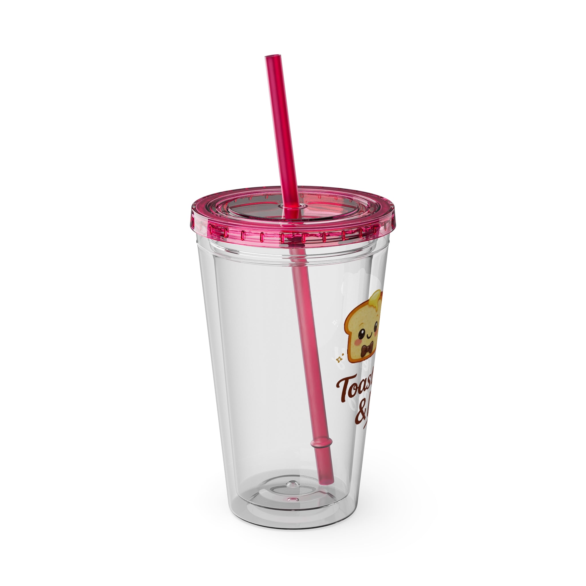 Toasty Jerry & Wifey 16oz Acrylic Tumbler Cup with Straw