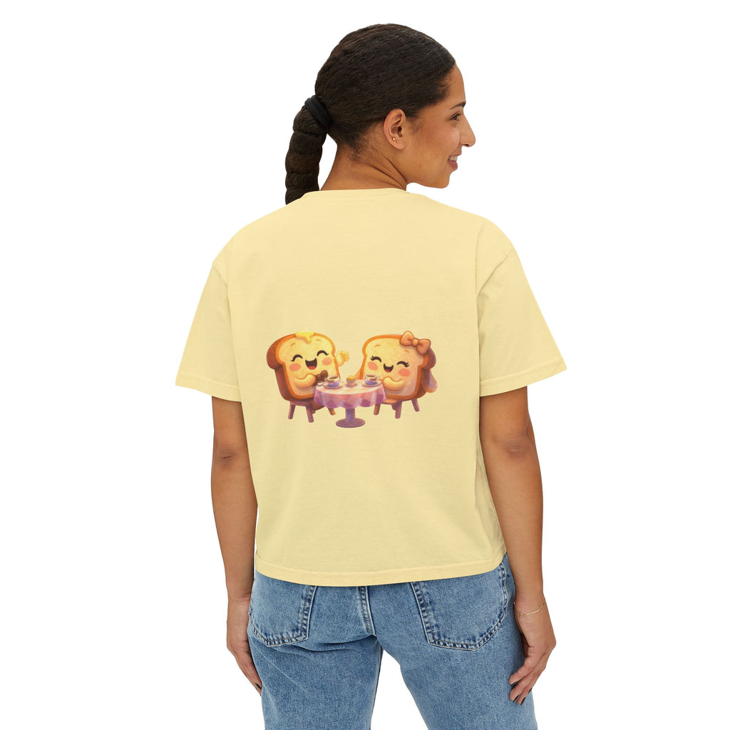 ToastJerry & Wifey Story Book — Women's Boxy Cropped T‑Shirt