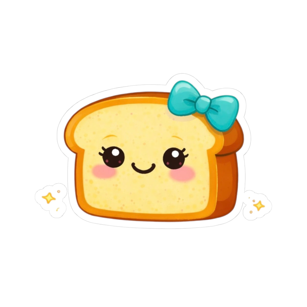 Kiss-Cut  Sticker — Toasty Teal Bow