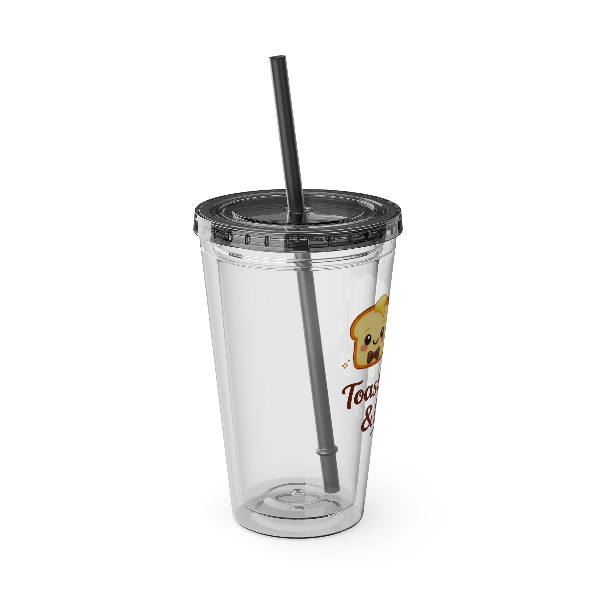 Toasty Jerry & Wifey 16oz Acrylic Tumbler Cup with Straw