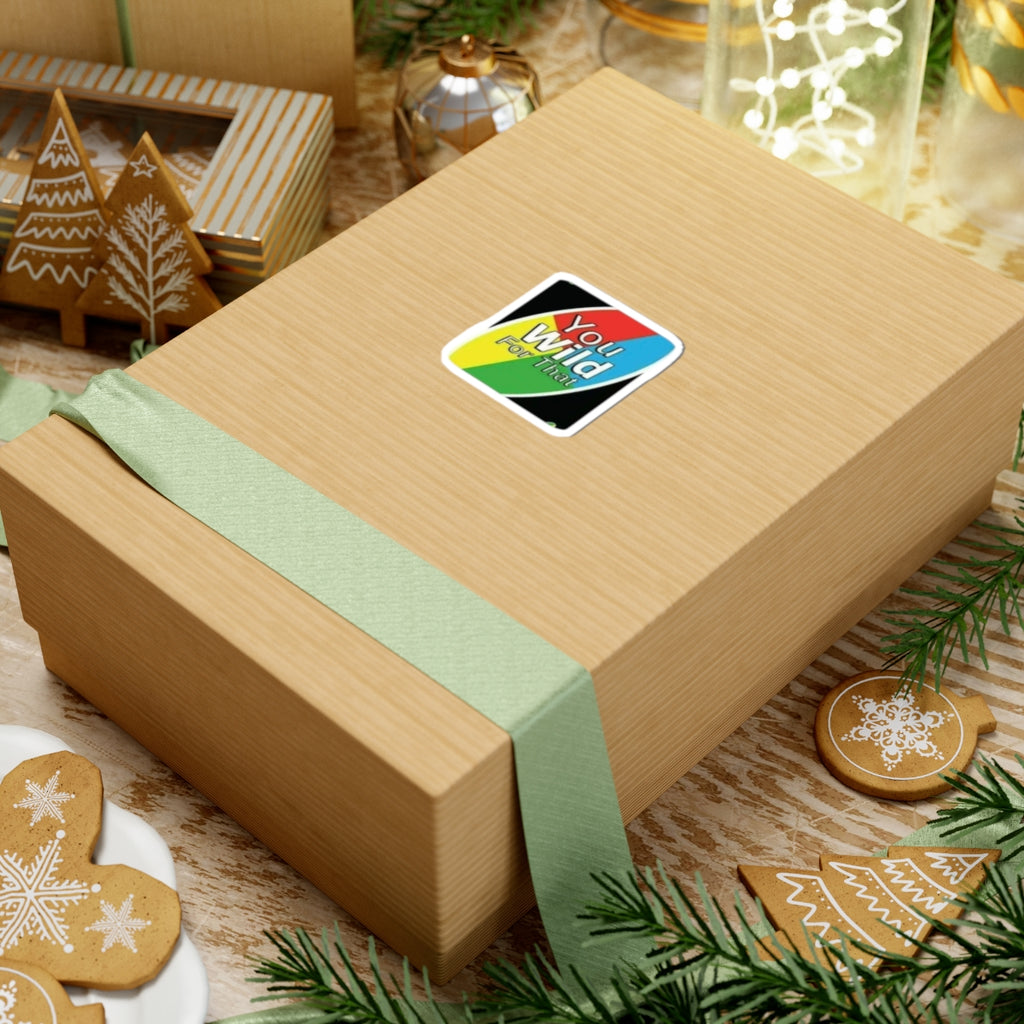 You Wild For That Kiss-Cut Sticker — Retro Rainbow Laptop Decal