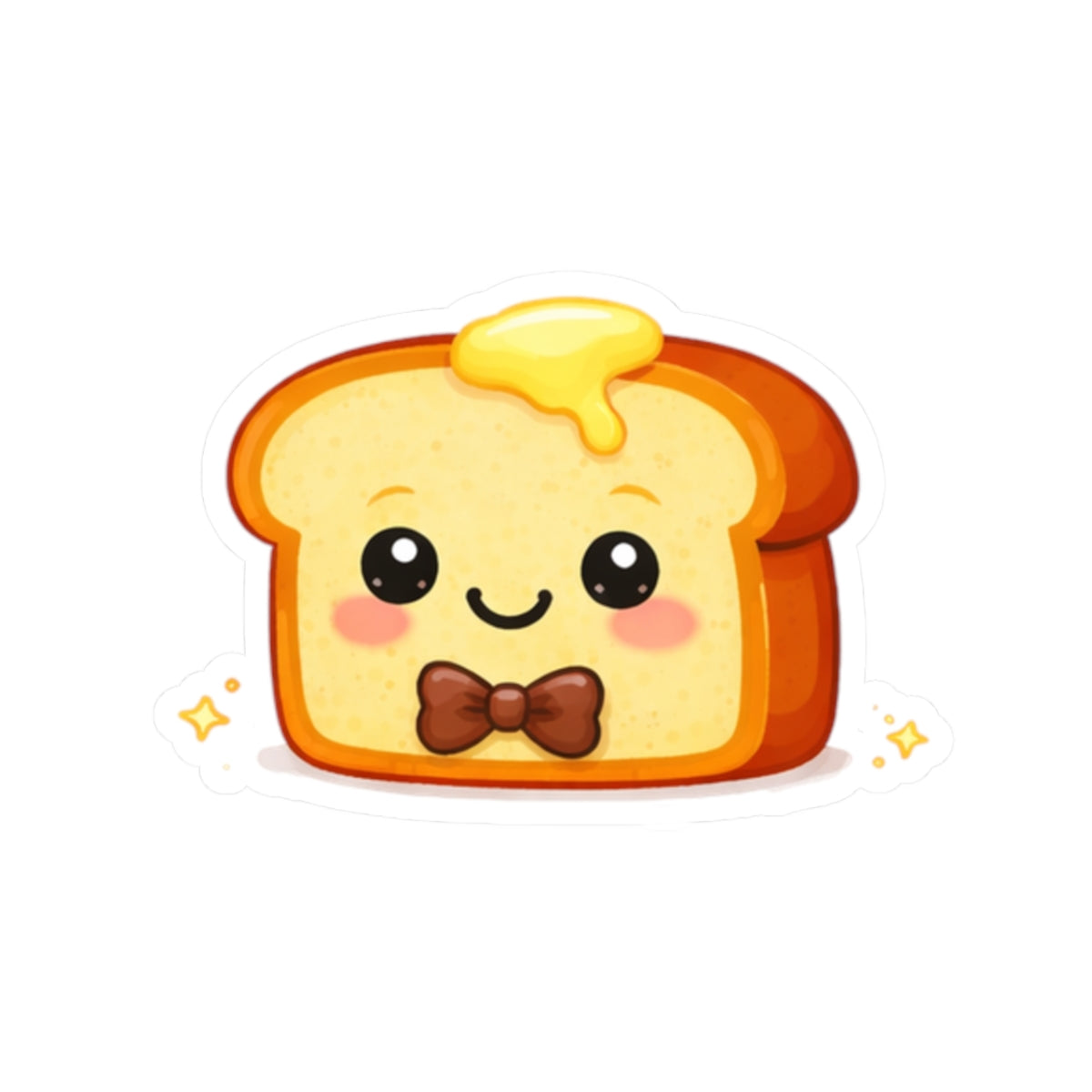 Kiss-Cut Sticker — Toasty Brown Bowtie