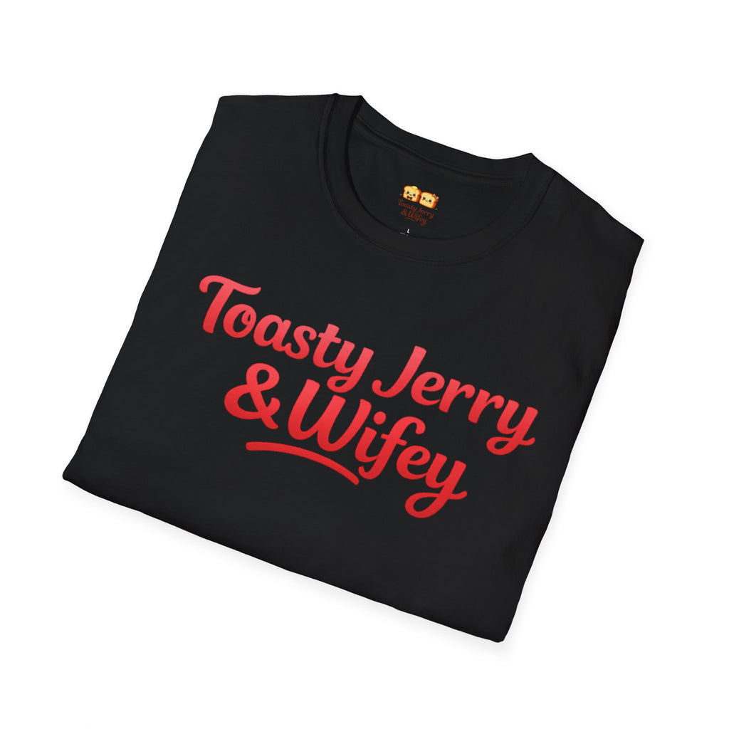 "Toasty Jerry & Wifey" Red + Pink T-Shirt