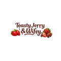 Kiss-Cut Sticker — "ToastyJerry & Wifey" Chocolate + Strawberry Vinyl Decal