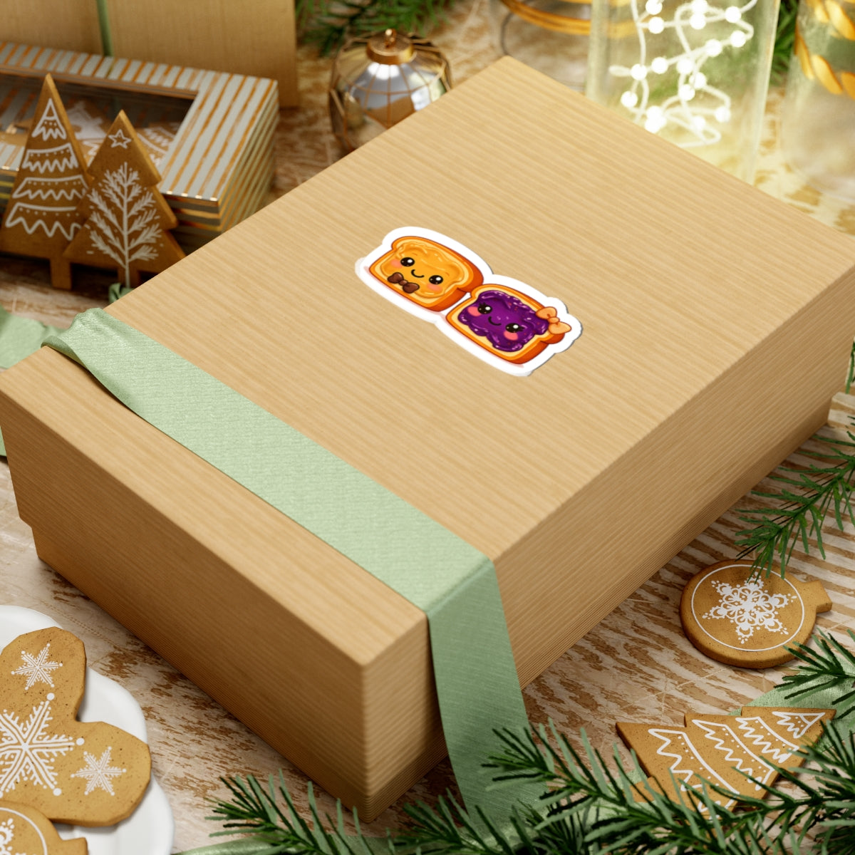 Kiss-Cut Sticker — Toasty Couple Peanut Butter & Jelly Vinyl Decal