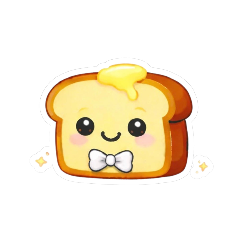 Kiss-Cut Sticker — Toasty White Bowtie