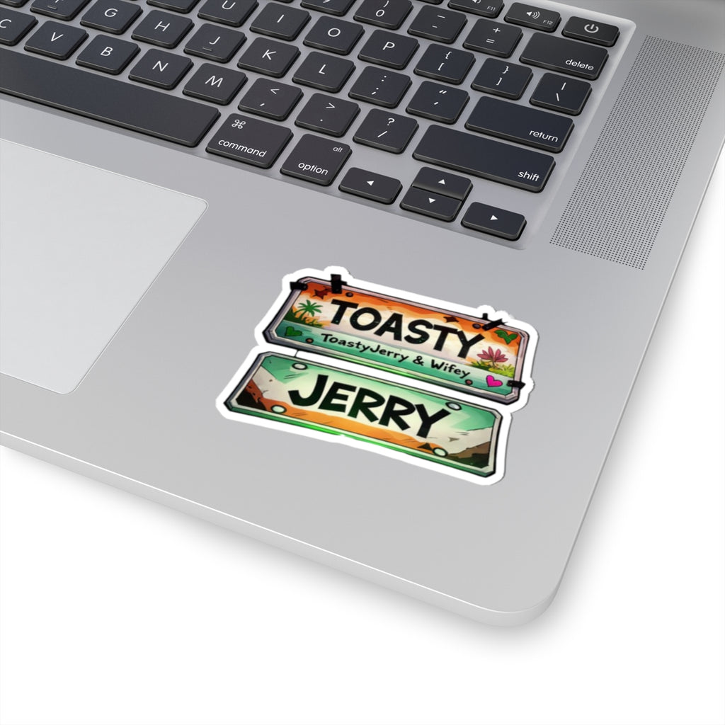 Kiss-Cut Sticker - Sign "Toasty Jerry" Neon Rave