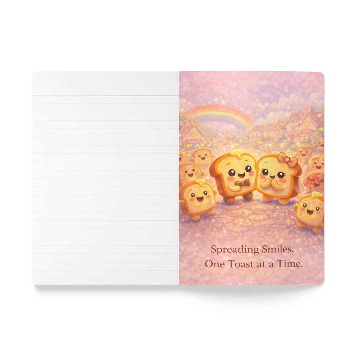 Toasty Jerry & Wifey Cute Couple Toast Notebook & Story Book inside